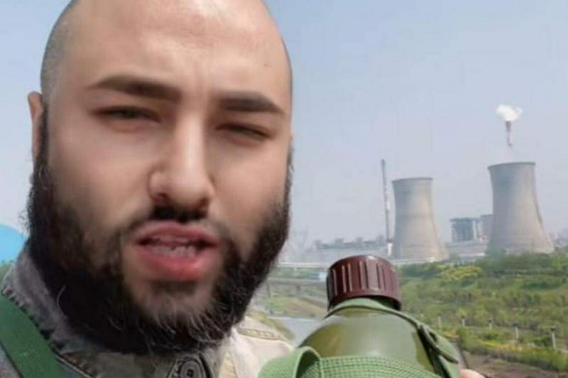 “保尔·柯察金”在视频中展示的“乌克兰核电站”,被网民发现其实是河南洛阳的发电厂冷却塔。(互联网)