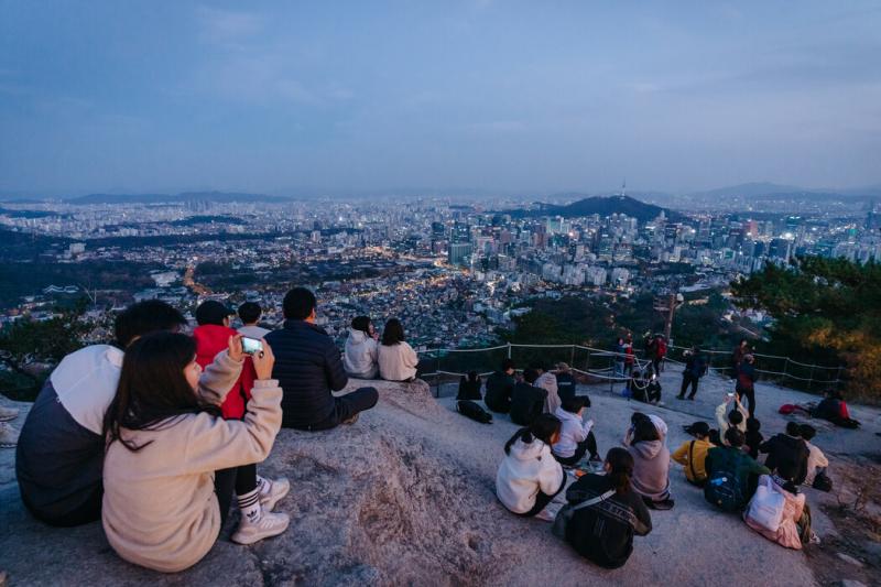 俯瞰首尔,2022年。