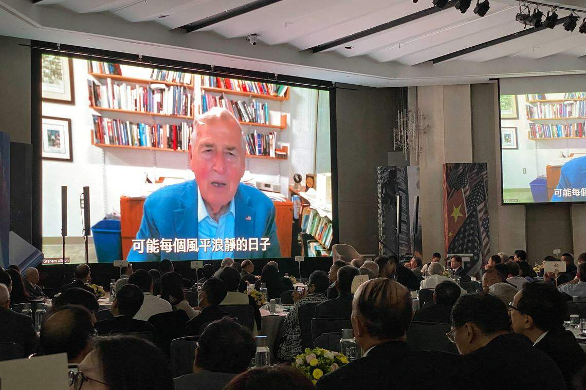 美国哈佛大学肯尼迪政府学院创始人艾利森认为,美国一中政策框架充满弹性,一直成功地在演进。(缪宗翰摄)