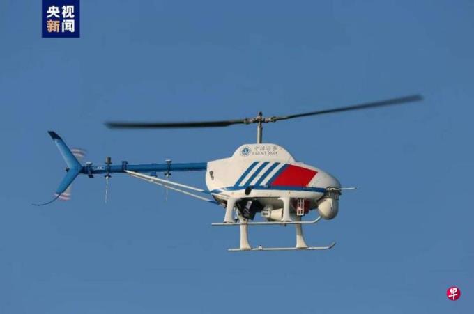 中国首批海事无人直升机列编山东威海