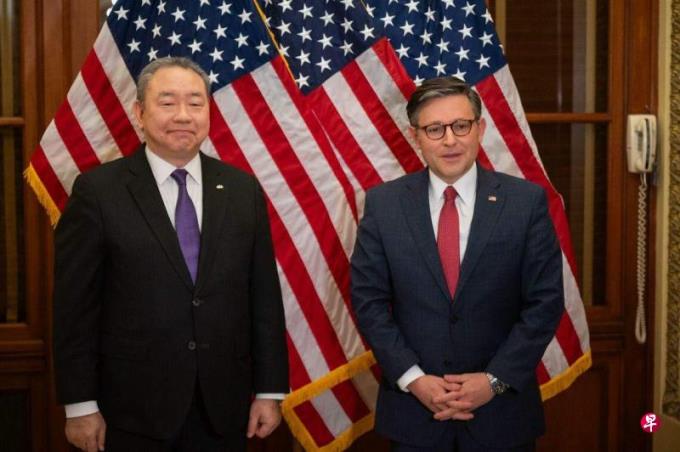 美众议院议长会晤台驻美代表:美国与台湾人民站在一起
