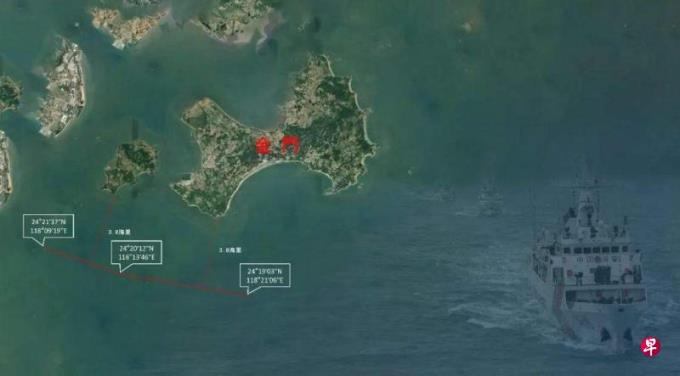 福建海警金门附近再巡查 其中一处距离岸外3.8海里