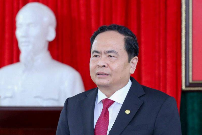 现年61的陈青敏被提名出任国会主席,他曾任越南祖国阵线中央委员会副主席、主席,自2021年4月起任越南国会常务副主席。(法新社)