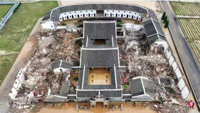 强降雨致“客家第一宗祠”李氏大宗祠大面积坍塌