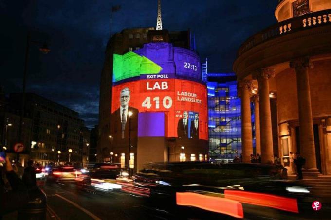 英国选举:出口民调显示工党取得压倒性胜利