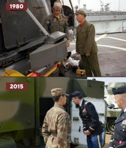 华春莹发布18组对比照 “看与被看”展示中国军事力量变化