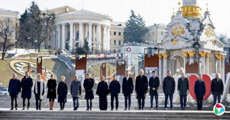 欧洲领导人齐聚基辅 支持乌克兰抗俄