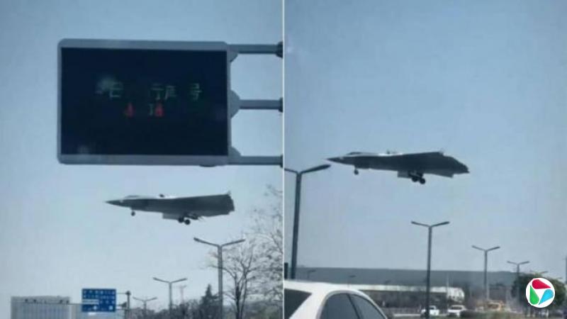 歼-36超低空飞越成都马路 军迷:回应美国F-47