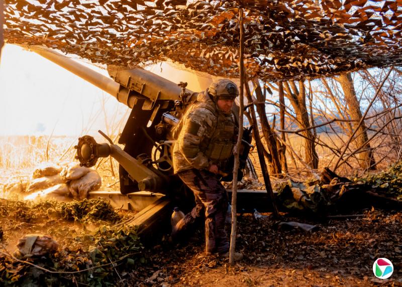 俄罗斯在库尔斯克的炮兵阵地,摄于去年12月。