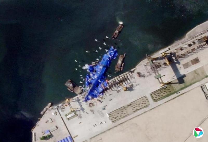 军舰下水仪式发生事故 朝鲜拘留三人