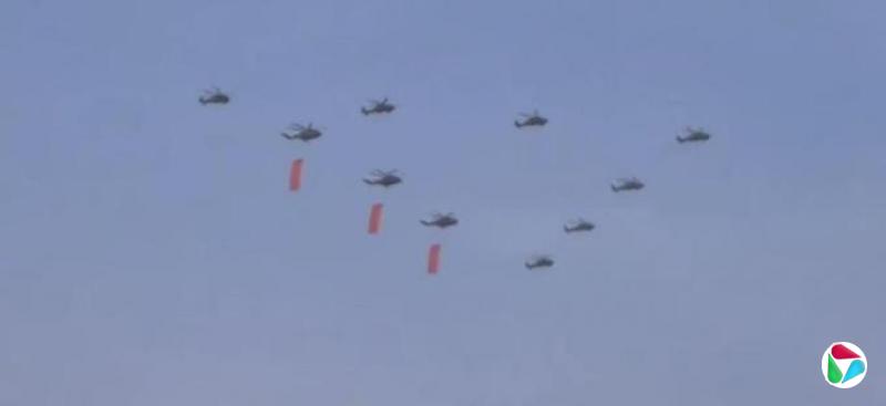 中国抗战胜利80年大阅兵预演视频社媒流传