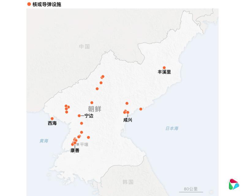 朝鲜已将其核工业存在扩大到全国。