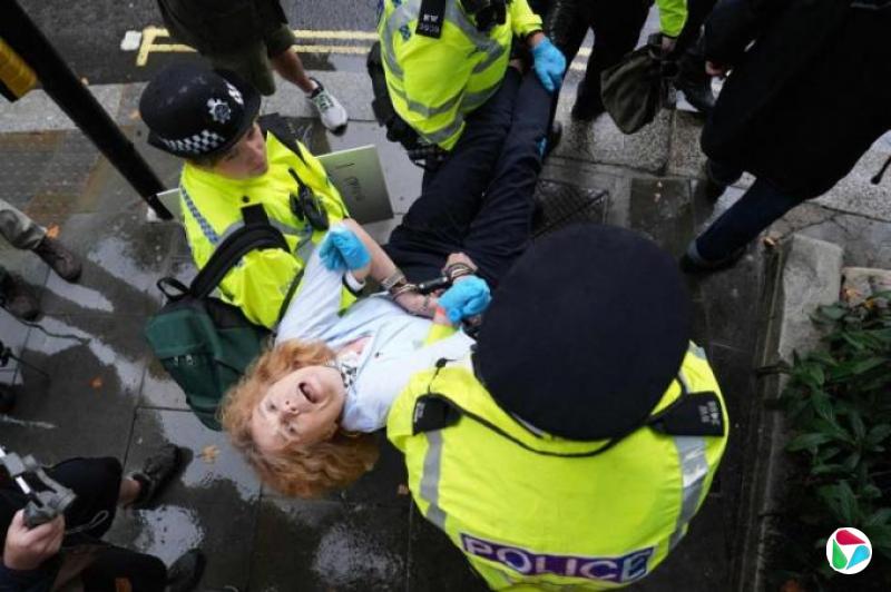 英国民众声援“巴勒斯坦行动”组织 55人被捕