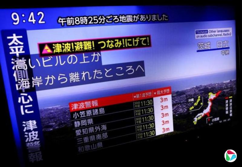 俄罗斯远东强震引发高达四米海啸