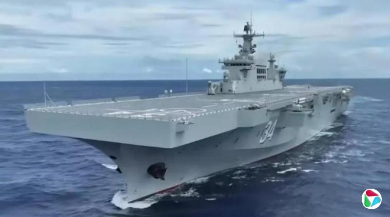 中国第四艘075型两栖攻击舰湖北舰亮相