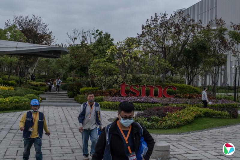 台积电在台南的工厂。半导体是台湾的主要出口产品之一。