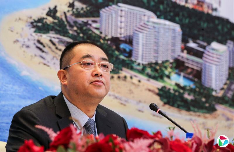 前中国恒大集团首席执行官夏海钧,摄于2017年。一家中国最高监管机构对他处以1500万元的罚款,并禁止他进入金融市场。