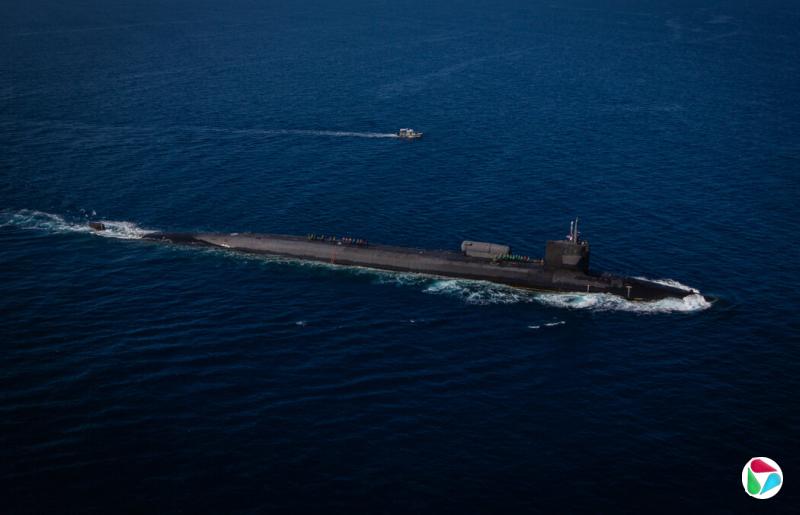 一艘美国核动力导弹潜艇2021年在日本冲绳附近参加演习。2019年,一艘类似的潜艇曾将一支海豹突击队运送至朝鲜近海。