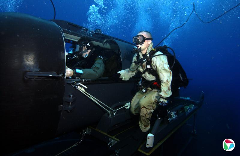 2007年训练演习中使用的一艘海军迷你潜艇,称为“海豹运送艇”。类似的潜艇也被用于2019年的那次任务。