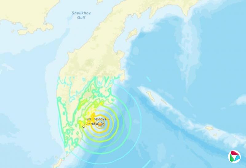 俄堪察加半岛东部海域发生7.8级地震
