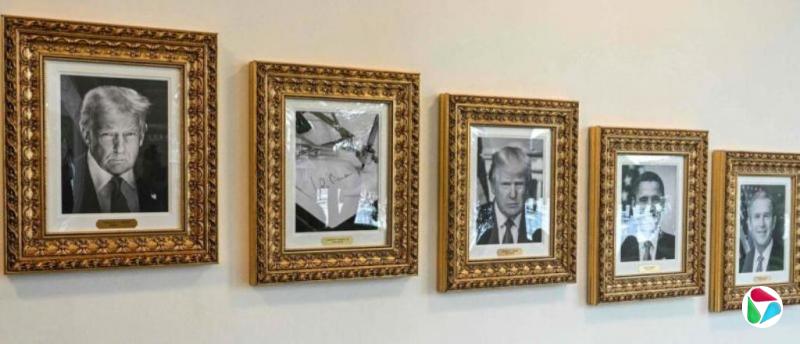 美国历任总统星光大道  拜登肖像“无影”  只见“自动签名笔”