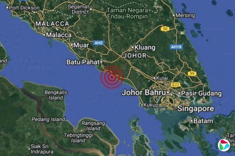 柔佛峇株巴辖海域再地震 马气象局:弱震无海啸