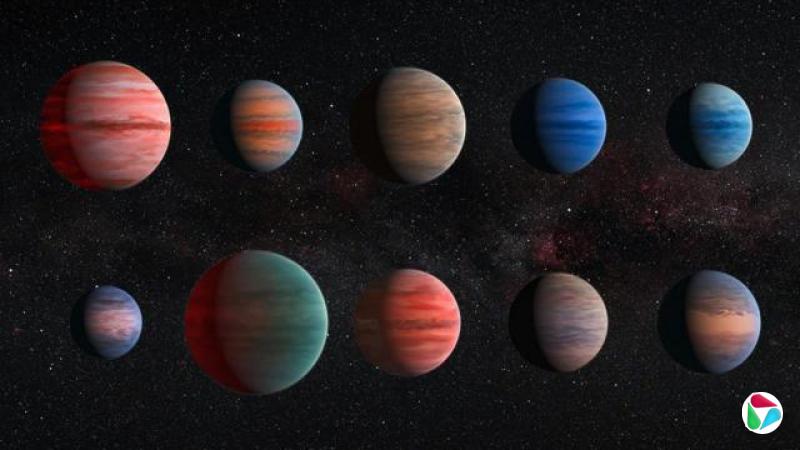 “热木星”(Hot Jupiters)具有多种颜色与大小,其中最小的一颗,其尺寸约与太阳系中的木星相当
