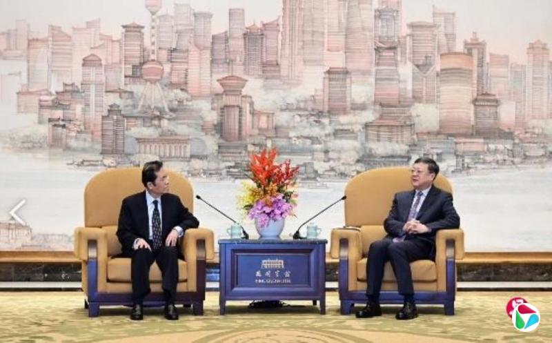 会上海市委书记 国民党副主席张荣恭:加强推动沪台交流