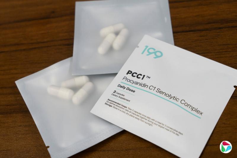 该公司生产的原花青素C1胶囊盒装产品,据称含有能清除人体内所谓“僵尸细胞”的化合物。