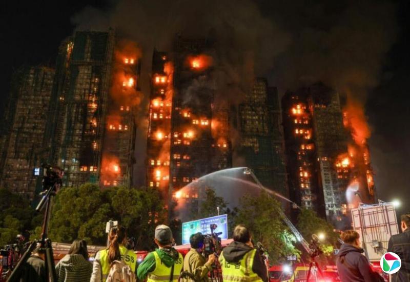 香港新界住宅区火灾44死58伤三人被拘