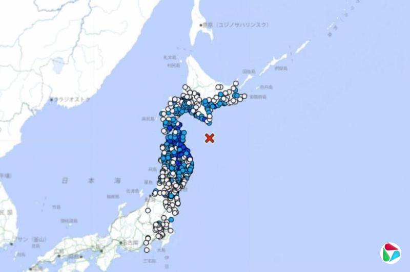 日本青森县近海续发6.4级地震